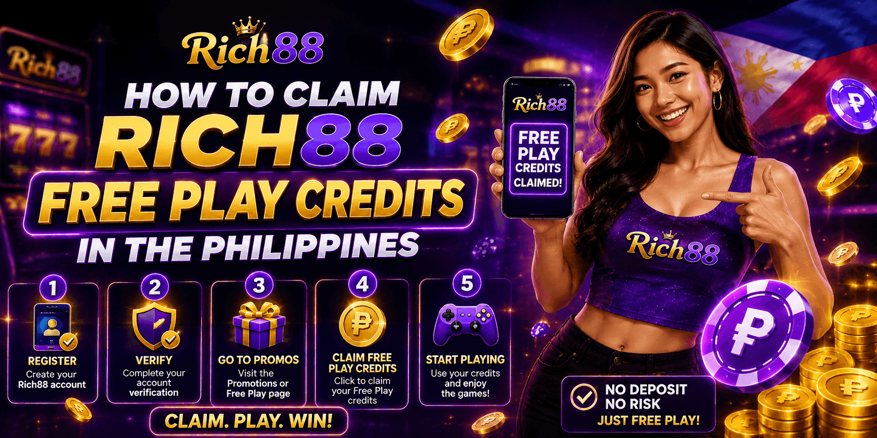 How to Claim Rich88 Free Play Credits in the Philippines
